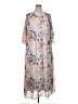 Robert Louis 100% Polyester Floral Ivory Tan Casual Dress Size XL - photo 1