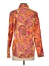 J. McLaughlin 100% Cotton Paisley Orange Long Sleeve Button-Down Shirt Size S - photo 2