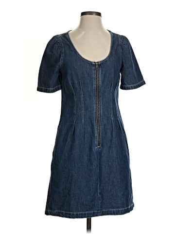 Madewell Denim Darted Mini Dress in Pixie Wash (view 1)