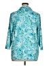 Croft & Barrow Floral Teal 3/4 Sleeve Blouse Size 1X - photo 2