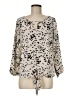 West Kei 100% Polyester Tan 3/4 Sleeve Blouse Size M - photo 1