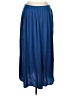 Chico's 100% Polyester Solid Blue Casual Skirt Size Lg (2.5) - photo 1