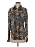 Assorted Brands Animal Print Brown Long Sleeve Blouse Size S - photo 1