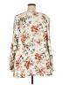 Torrid 100% Rayon Floral Ivory Long Sleeve Blouse Size 3X Plus (3) - photo 2