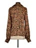 Alexis 100% Polyester Animal Print Orange Long Sleeve Blouse Size S - photo 2
