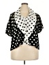 Unbranded 100% Polyester Polka Dots Black Short Sleeve Blouse Size 4XL - photo 1