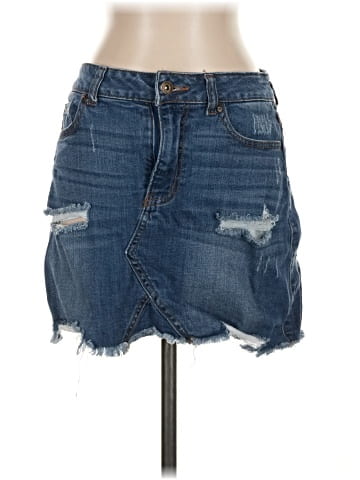 Wax Jean Denim Skirt (view 1)