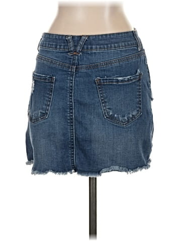 Wax Jean Denim Skirt (view 2)
