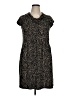 Perceptions Animal Print Brown Casual Dress Size 14 - photo 1