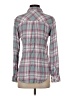Rails 100% Rayon Plaid Gray Long Sleeve Button-Down Shirt Size XS - photo 2