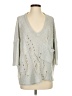 La Rok Metallic Silver Pullover Sweater Size XS - photo 1