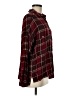 Max Studio 100% Rayon Plaid Burgundy Long Sleeve Button-Down Shirt Size M - photo 4