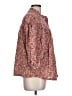 Lee Tweed Red 3/4 Sleeve Button-Down Shirt Size L - photo 4