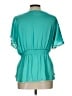 Violet & Claire 100% Polyester Teal Short Sleeve Blouse Size L - photo 2