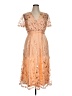 JJ's House 100% Polyester Orange Cocktail Dress Size XL - photo 1