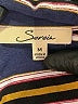 Serein 100% Rayon Stripes Blue Long Sleeve Blouse Size M - photo 7