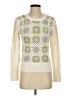 Design 365 100% Cotton Floral Ivory Pullover Sweater Size XS - photo 1