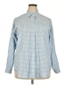 Lands' End Checkered-gingham Blue Long Sleeve Button-Down Shirt Size 18 - photo 1
