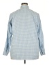 Lands' End Checkered-gingham Blue Long Sleeve Button-Down Shirt Size 18 - photo 2