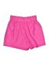 Express 100% Polyester Solid Pink Shorts Size S - photo 2