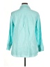 Talbots 100% Linen Teal Long Sleeve Button-Down Shirt Size 0X - photo 2