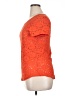 Maison Jules Floral Orange Short Sleeve Top Size XL - photo 5