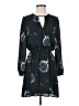 Express 100% Polyester Print Teal Casual Dress Size S - photo 1