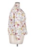 Coldwater Creek 100% Cotton Floral White Blazer Size 18 - photo 4