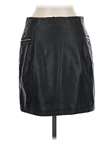 Topshop Faux Leather Skirt (view 2)