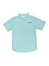 Columbia 100% Polyester Solid Teal Short Sleeve Button-Down Shirt Size 10 - 12 - photo 1