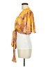 Alexis 100% Polyester Yellow Orange Short Sleeve Blouse Size M - photo 5
