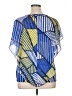 Notations 100% Polyester Blue Short Sleeve Blouse Size XL - photo 2
