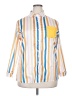 Unbranded Stripes Yellow 3/4 Sleeve Button-Down Shirt Size 3X - photo 1