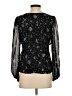 Nicholas 100% Silk Black Long Sleeve Silk Top Size 4 - photo 2