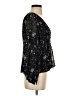 Nicholas 100% Silk Black Long Sleeve Silk Top Size 4 - photo 4