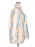 Unbranded Stripes Yellow 3/4 Sleeve Button-Down Shirt Size 3X - photo 4