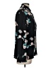 Tucker Floral Black Long Sleeve Blouse Size L - photo 4