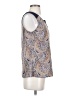 Skies Are Blue 100% Polyester Blue Sleeveless Blouse Size S - photo 4