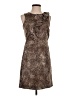 Ann Taylor LOFT 100% Polyester Animal Print Brown Cocktail Dress Size 2 (petite) - photo 1