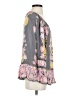 Fever 100% Rayon Gray Long Sleeve Blouse Size S - photo 4