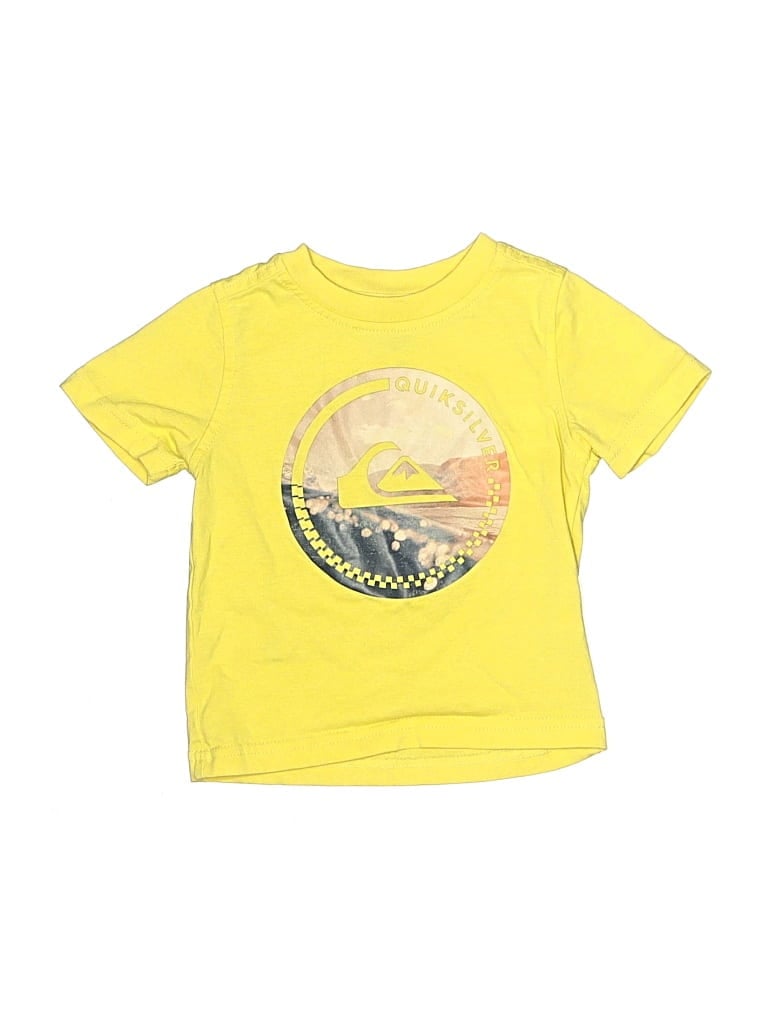 Pre-owned Quiksilver Babies' Short Sleeve T-shirt In Yellow