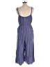Gap 100% Rayon Checkered-gingham Blue Jumpsuit Size L - photo 2