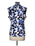 Nine West Blue Sleeveless Button-Down Shirt Size L - photo 2
