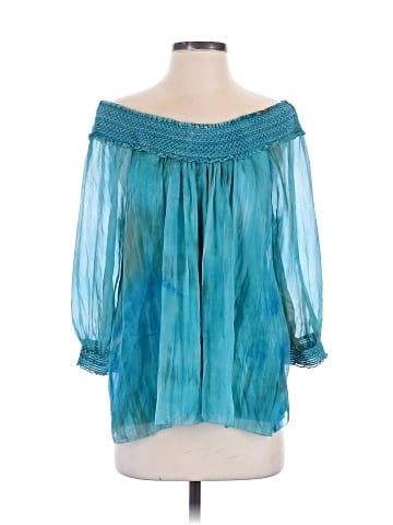 Alice + Olivia 3/4 Sleeve Silk Top (view 1)