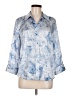L'Agence Print Blue 3/4 Sleeve Button-Down Shirt Size Med (2) - photo 1