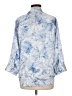 L'Agence Print Blue 3/4 Sleeve Button-Down Shirt Size Med (2) - photo 2