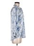 L'Agence Print Blue 3/4 Sleeve Button-Down Shirt Size Med (2) - photo 4
