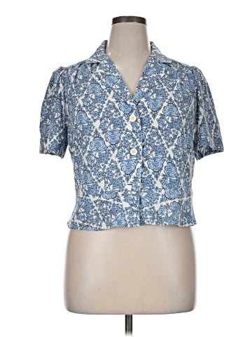 LC Lauren Conrad Short Sleeve Blouse (view 1)