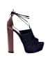 Aquazzura 100% Leather Color Block Blue Heels Size EU 38 1/2 - photo 1
