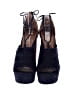 Aquazzura 100% Leather Color Block Blue Heels Size EU 38 1/2 - photo 2